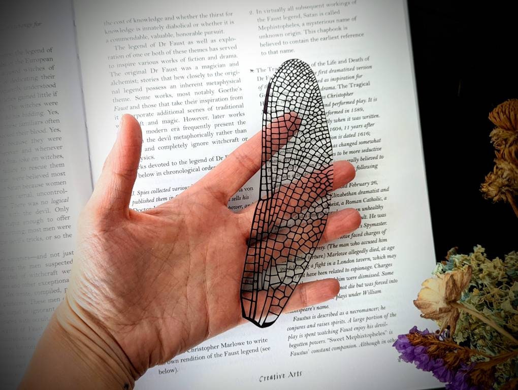 Clear Bookmark Dragonfly Insect Wing Nature Bug Durable Gift