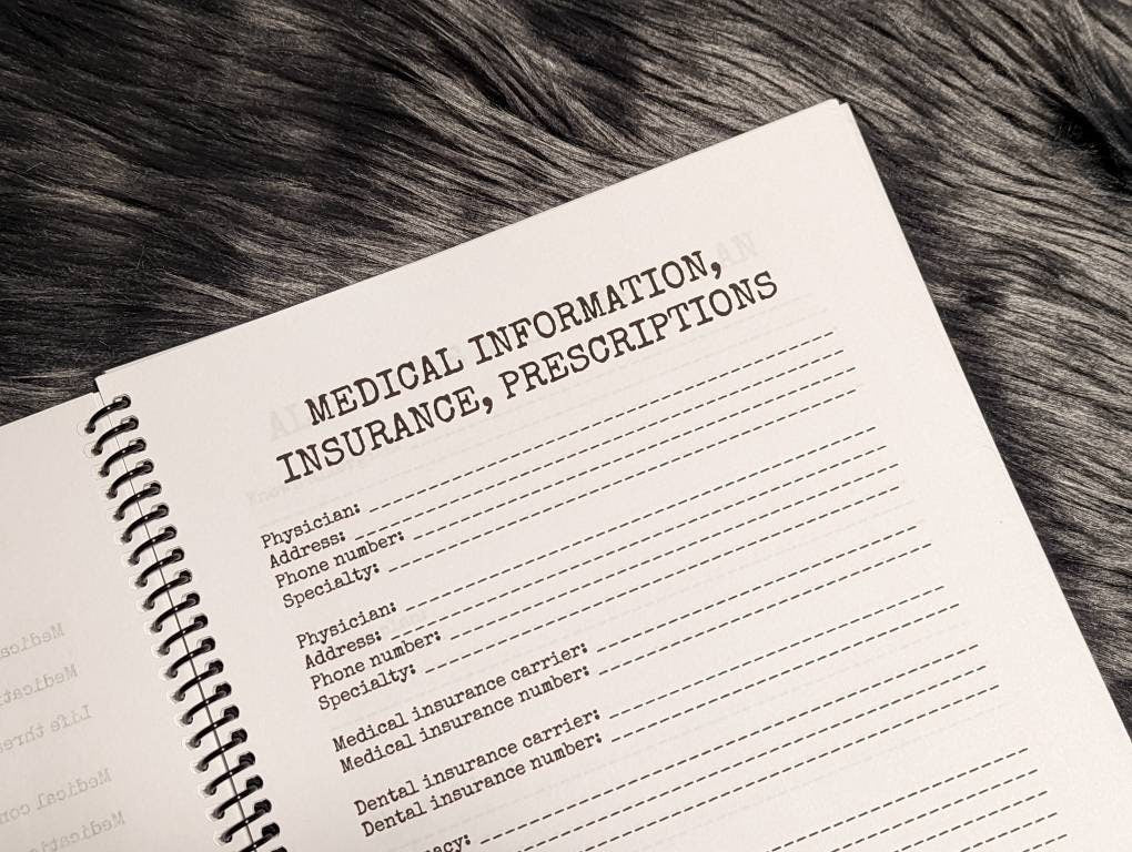 In Case I Go Missing Emergency Notebook Physical Spiral-Bound Laminated Important Private Sensitive Information True Crime