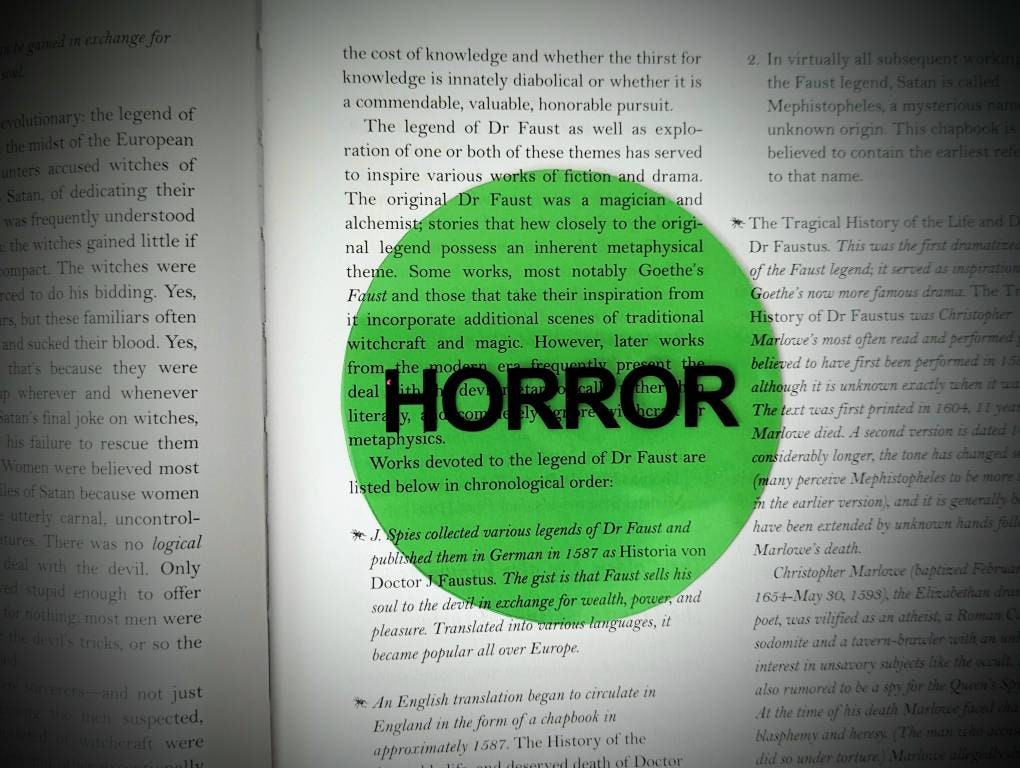 Clear Bookmark Green VHS Rental Sticker Horror Goth Gothic Halloween Creepy Oddities