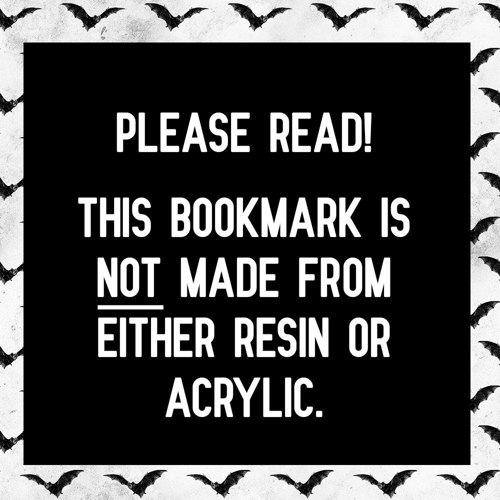 Clear Bookmark Bloody Kitchen Knife True Crime Killer Blood Splatter Goth Gothic Halloween Horror Creepy Oddities Handmade Artist