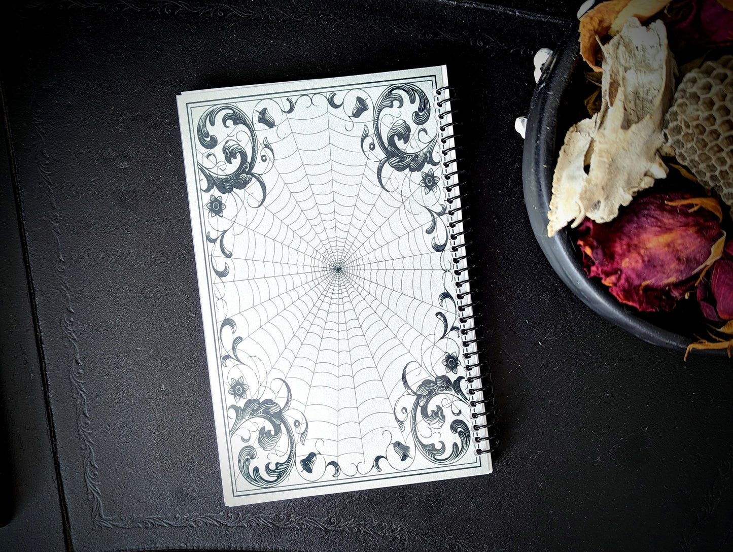 Spiral Notebook Journal Lined Pages Dracula Oceans Of Time Gothic Goth Horror Halloween Dark Academia Oddities Gift Handmade Artist
