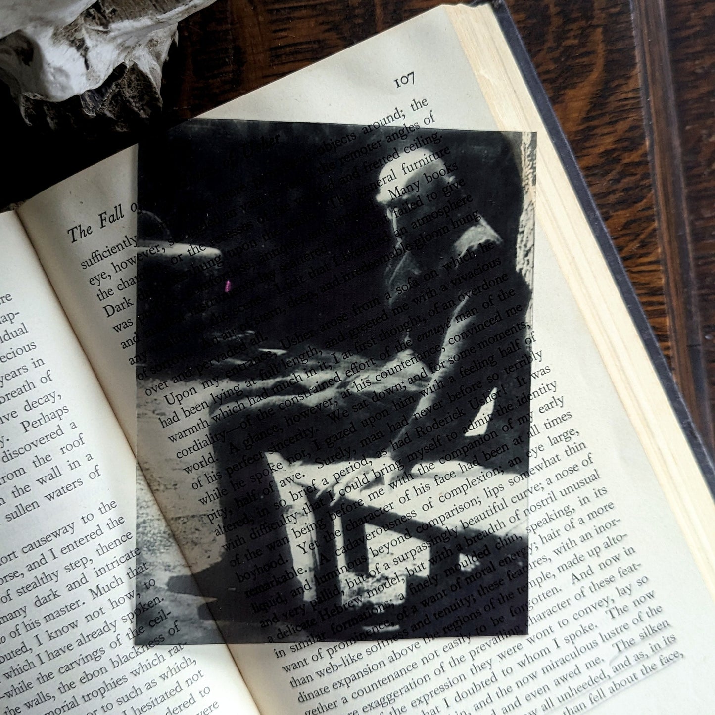 Clear Bookmark Vintage Photograph Max Schreck Nosferatu Goth Gothic Vampire Horror Dark Academia Book Reader Lover Gift Handmade Artist