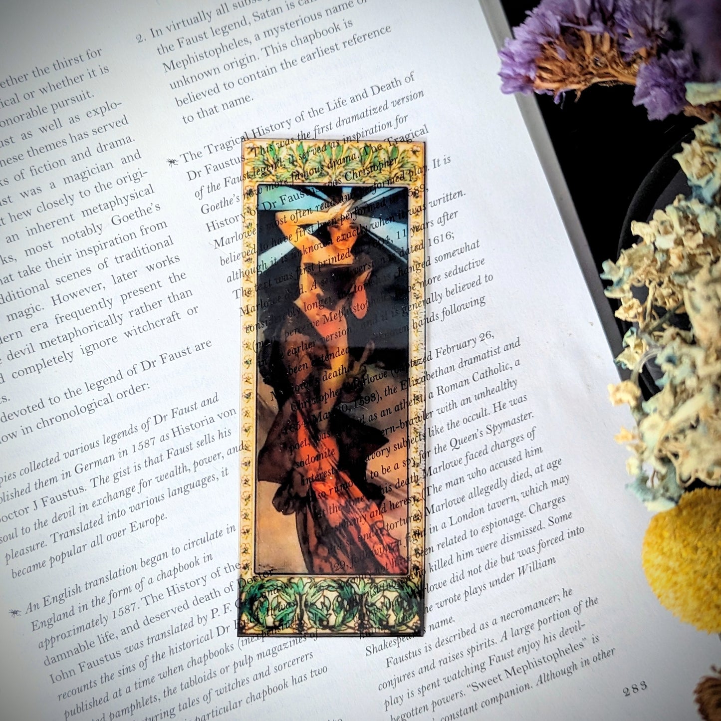 Clear Bookmark Alphonse Maria Mucha The Morning Star French Art Nouveau Dark Academia Book Reader Lover Gift Handmade Artist