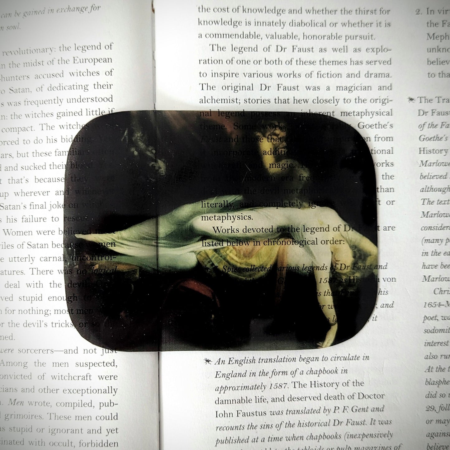 Clear Bookmark Vintage Painting The Nightmare Henry Fuseli Dark Academia Handmade Artist Book Lover Reader Gift