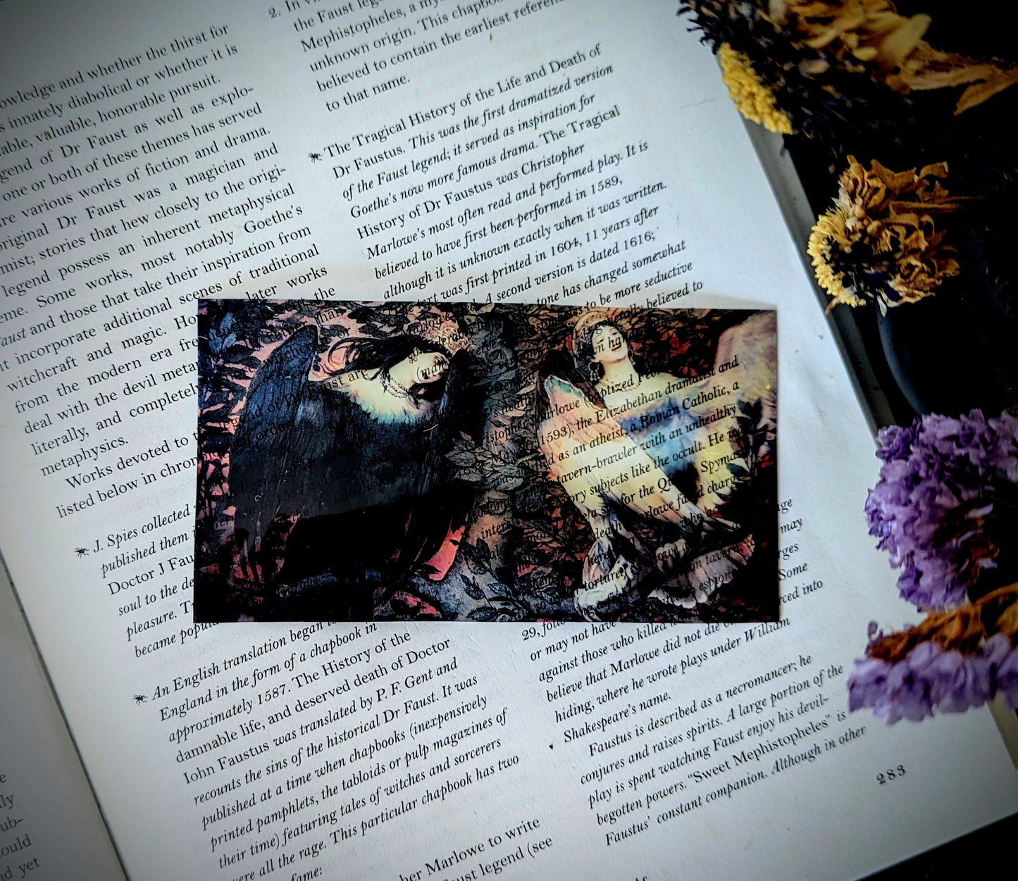 Clear Bookmark Vintage Painting Viktor Vasnetsov Sirin and Alkonost Birds of Joy and Sorrow Dark Academia Book Reader Lover Gift Handmade