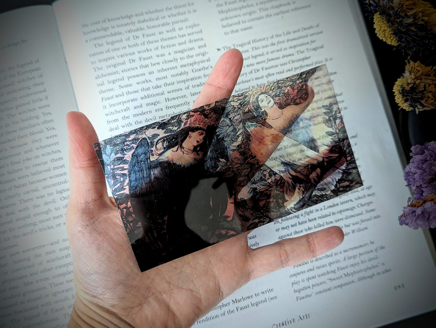 Clear Bookmark Vintage Painting Viktor Vasnetsov Sirin and Alkonost Birds of Joy and Sorrow Dark Academia Book Reader Lover Gift Handmade