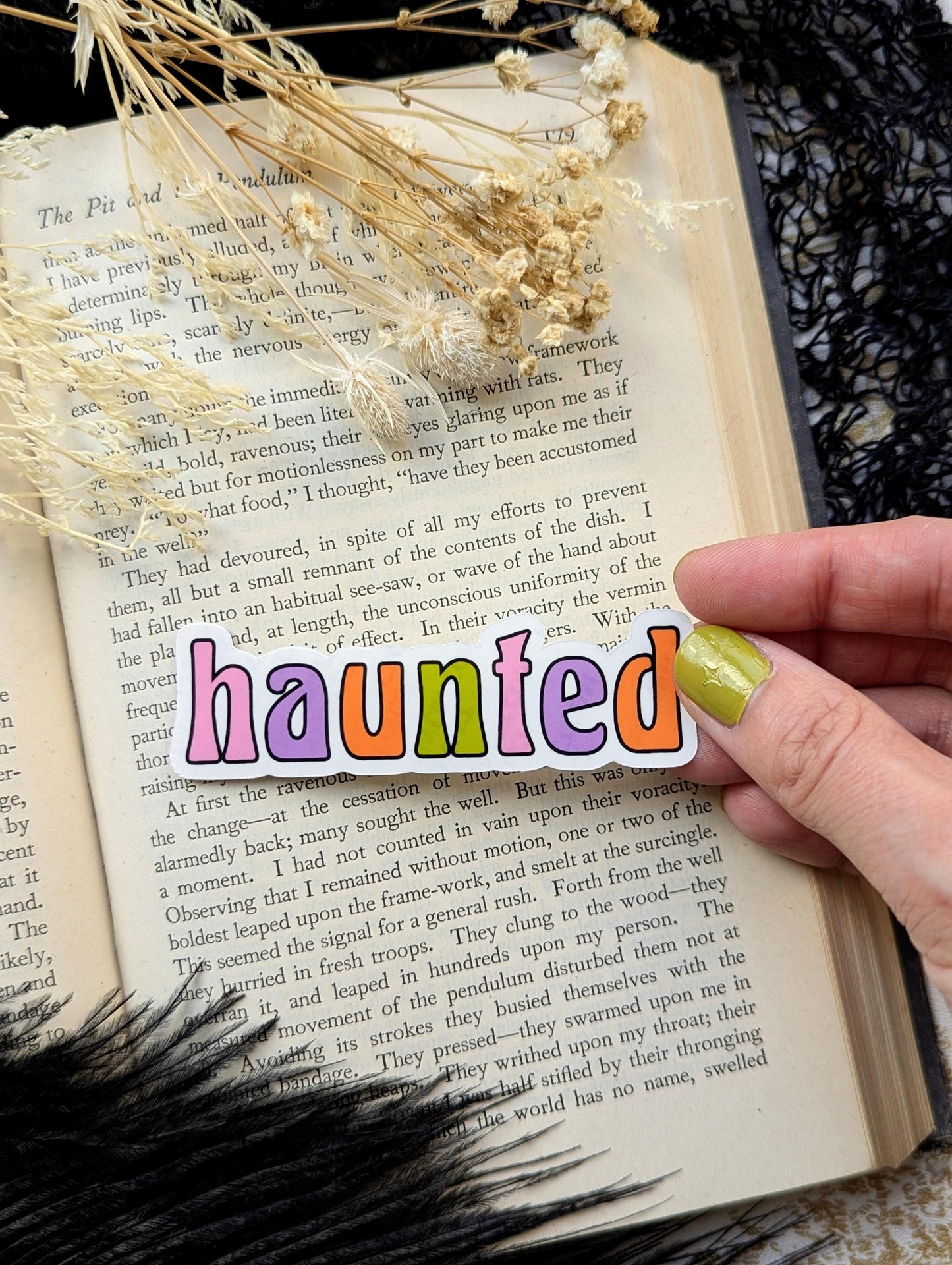 Vinyl Waterproof Sticker Haunted Vintage Retro Gothic Creepy Witch Witchcraft Horror Weird Dark Odd