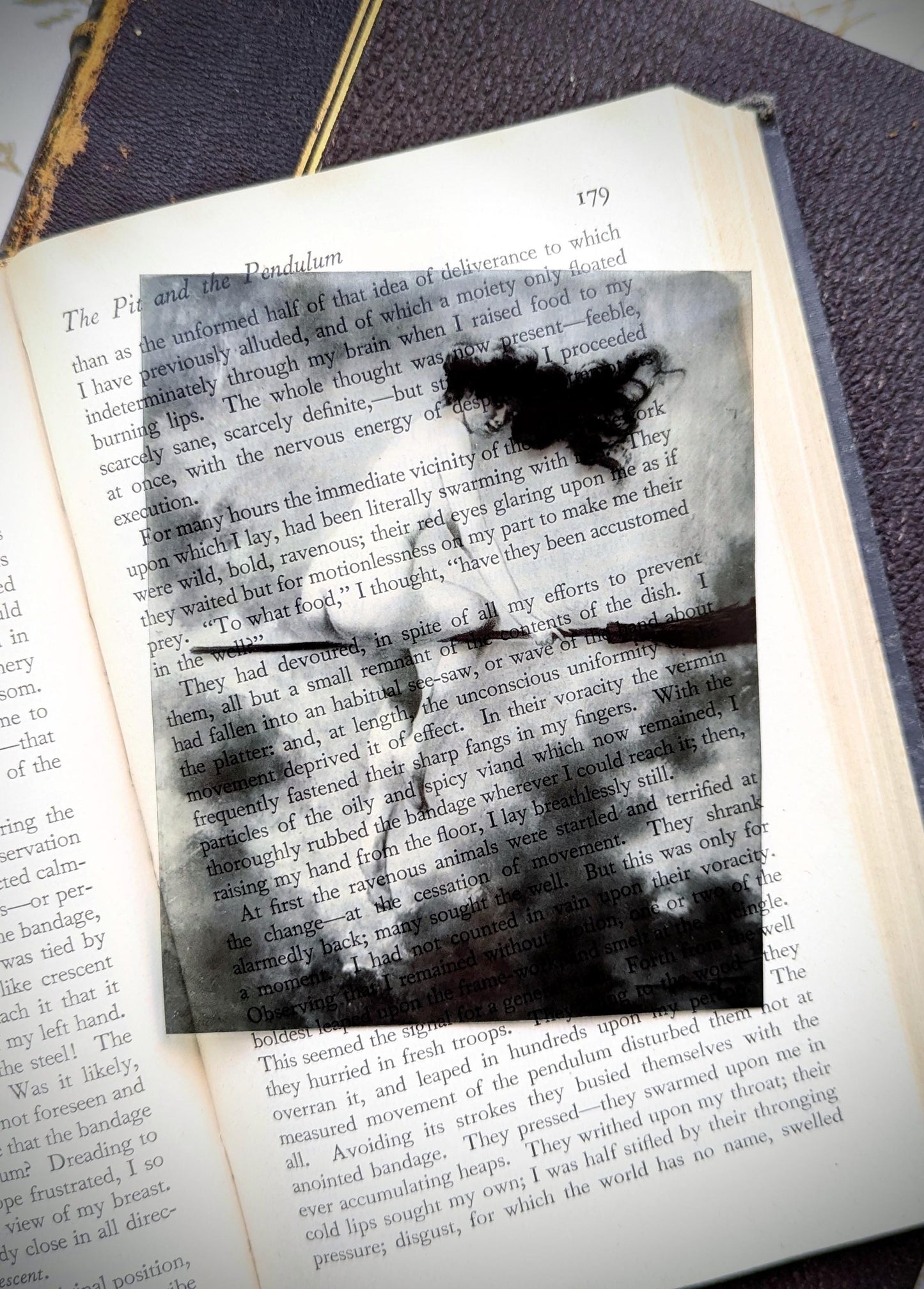 Clear Bookmark Vintage Painting Witch On Her Broom Albert Penot Moody Gloomy Gothic Dark Academia Book Reader Lover Gift Handmade