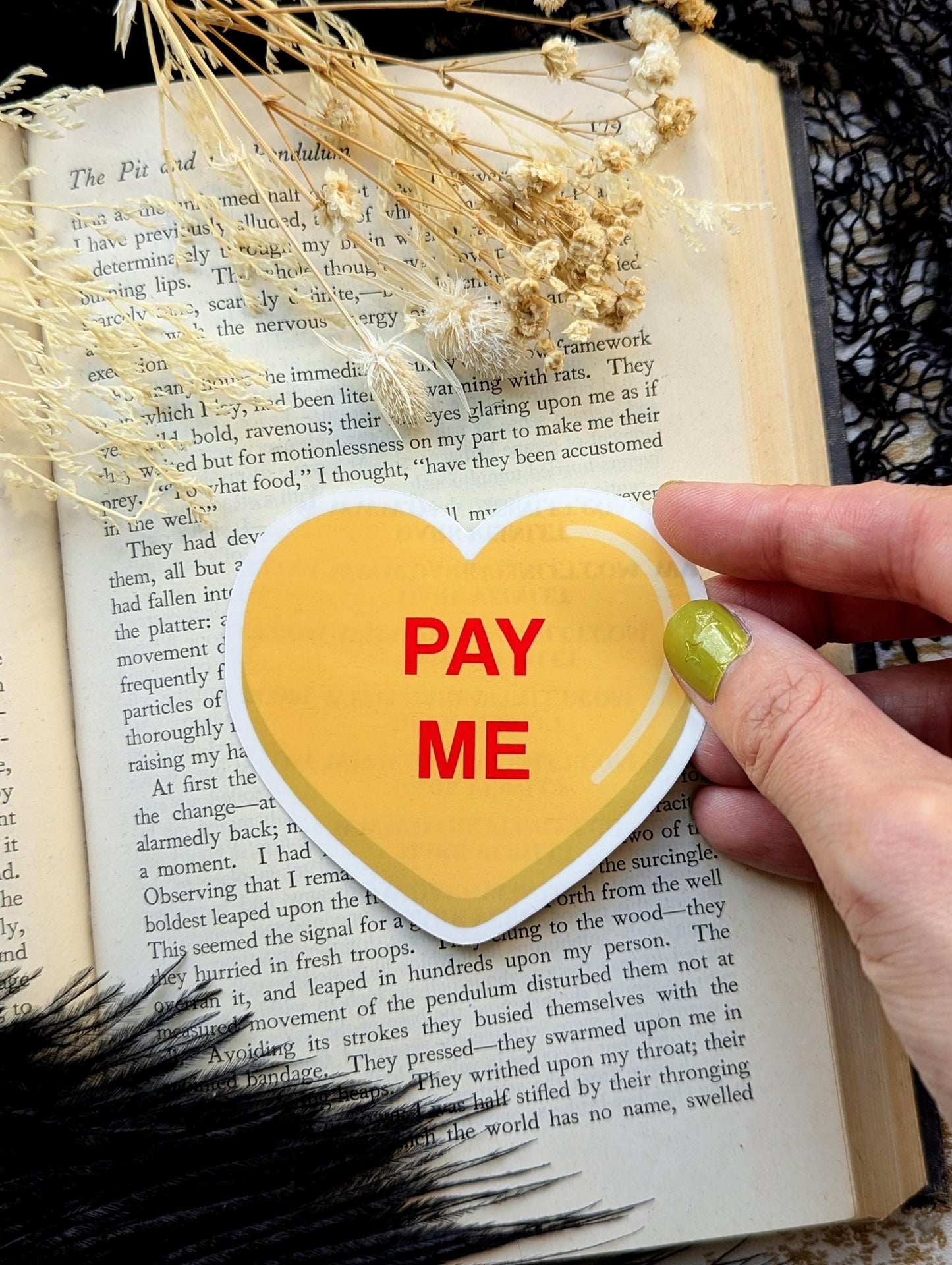 Vinyl Waterproof Sticker Hydroflask Water Bottle Laptop Pay Me Candy Hearts Valentines Galentines Valloween Honest Strong Snarky Sassy Gift