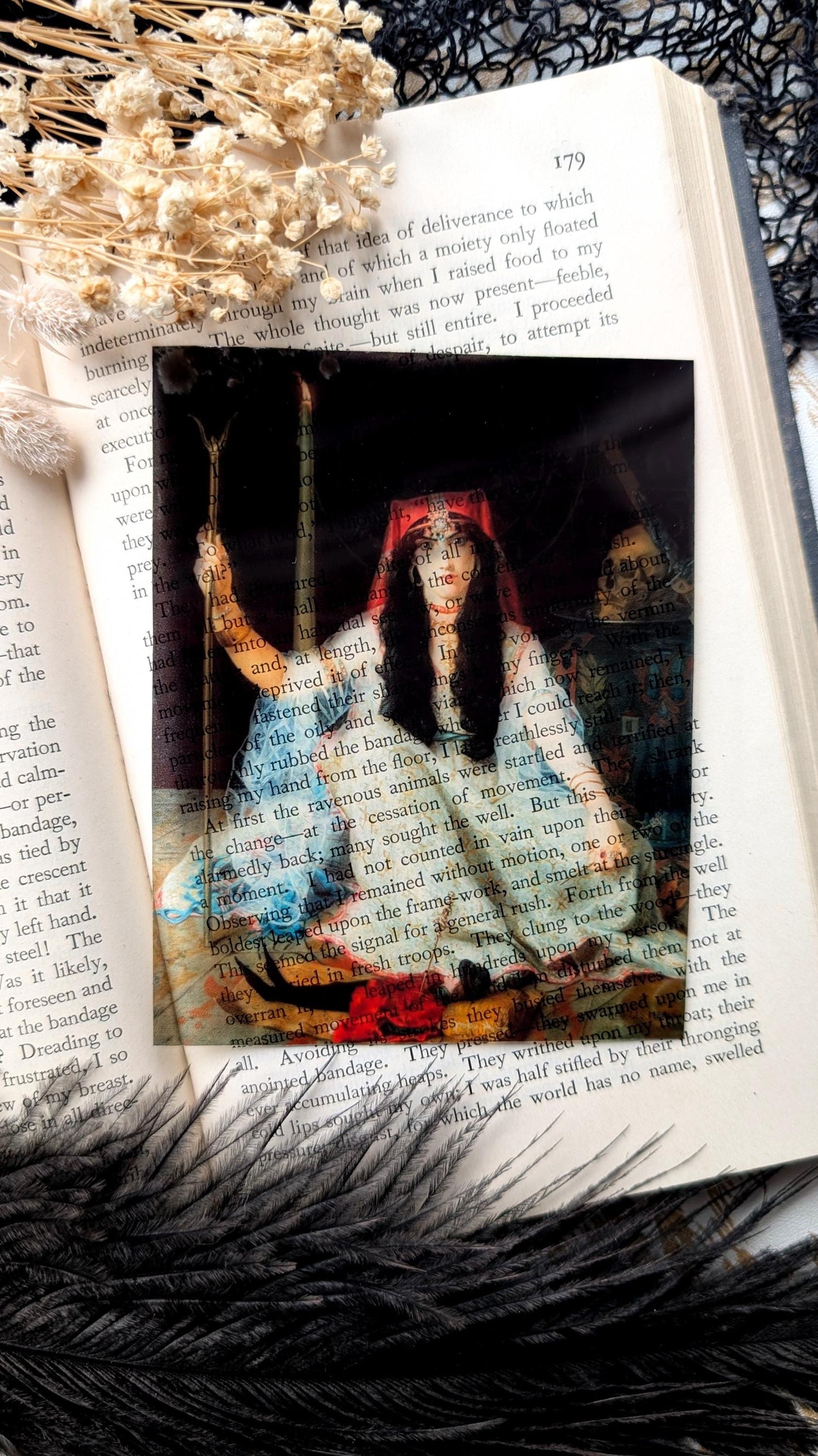 Clear Bookmark Vintage Painting The Sorceress Georges Merle Witchcraft Occult Handmade Artist Book Reader Lover Gift