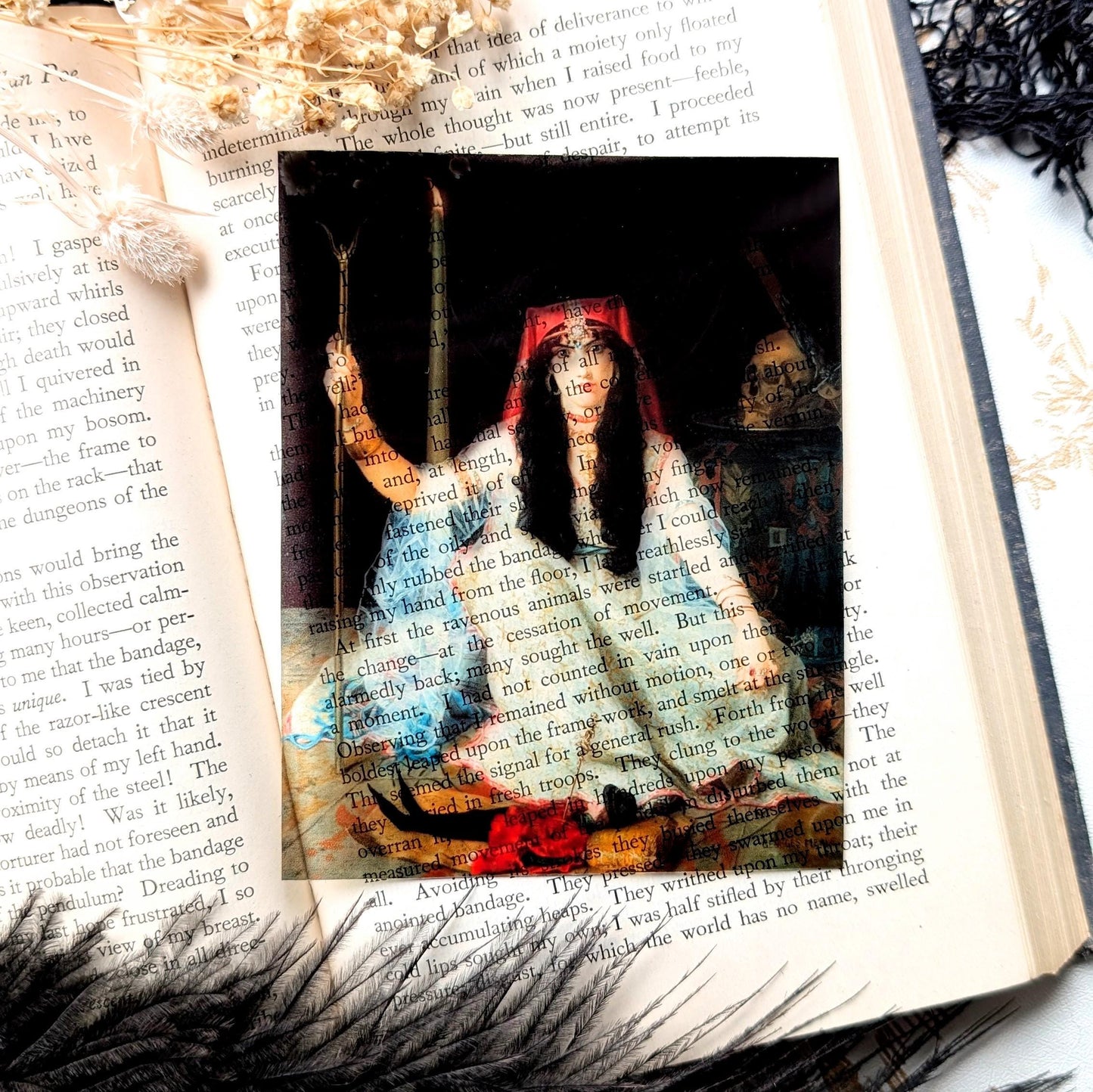 Clear Bookmark Vintage Painting The Sorceress Georges Merle Witchcraft Occult Handmade Artist Book Reader Lover Gift