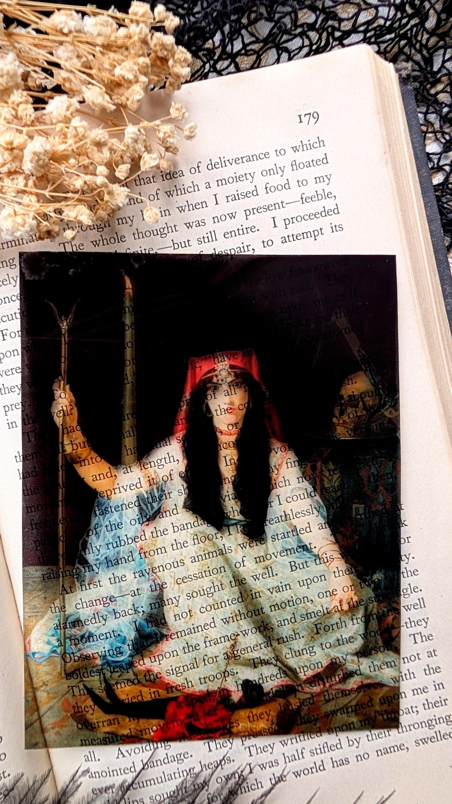 Clear Bookmark Vintage Painting The Sorceress Georges Merle Witchcraft Occult Handmade Artist Book Reader Lover Gift