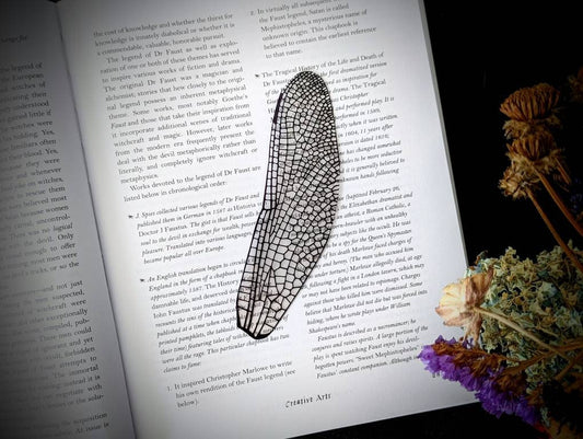 Clear Bookmark Dragonfly Insect Wing Nature Bug Durable Gift
