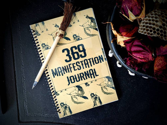 369 Manifestation Journal Physical Notebook Goth Gothic Witch Witchcraft Witchy Affirmations Intentions Oddities Victorian Unique Gift