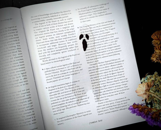 Clear Bookmark Ghost Ghoul Haunted Goth Gothic Halloween Horror Creepy Oddities Unique Dark Weird