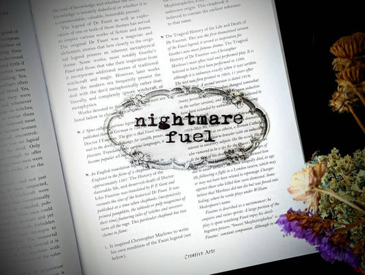Clear Bookmark Nightmare Fuel Goth Gothic Halloween Horror Creepy Oddities