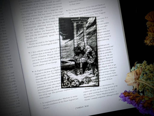 Clear Bookmark Death At The Guillotine Goth Gothic Halloween Horror Creepy Oddities