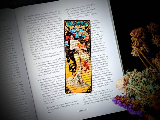 Clear Bookmark Alphonse Maria Mucha Amethyst II French Art Nouveau Gift
