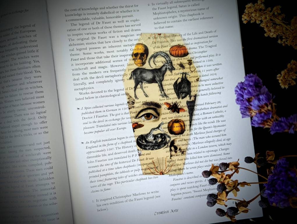 Clear Bookmark Coffin Halloween Witchcraft Mystical Goth Gothic Horror Creepy Oddities