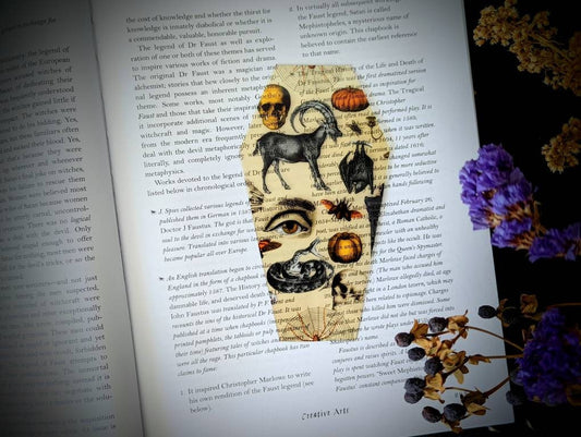 Clear Bookmark Coffin Halloween Witchcraft Mystical Goth Gothic Horror Creepy Oddities