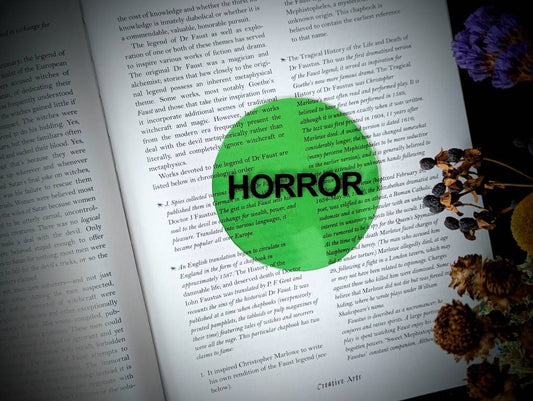 Clear Bookmark Green VHS Rental Sticker Horror Goth Gothic Halloween Creepy Oddities