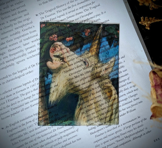 Clear Bookmark Vintage Painting Unicorn Osmar Schindler Dark Academia Cottagecore Fairycore Book Reader Lover Gift Handmade