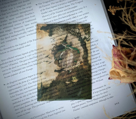 Clear Bookmark Ida Rentoul Outhwaite Witch Whimsical Goth Gothic Dark Academia Fairycore Cottagecore Witchcore Book Reader Lover Gift