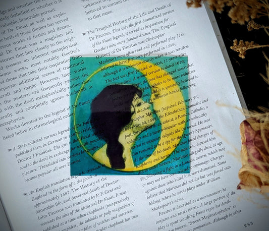 Clear Bookmark Vintage Dear Old Dixie Moon Songbook Cosmo Fairycore Cottagecore Witchcore Book Reader Lover Gift Handmade Artist
