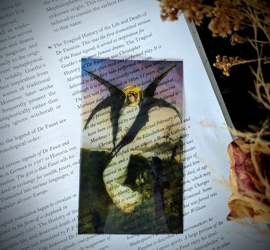 Clear Bookmark Vintage Painting Wilhelm Kotarbiński Angel in a Cemetery Dark Academia Cottagecore Fairycore Book Reader Lover Gift Handmade