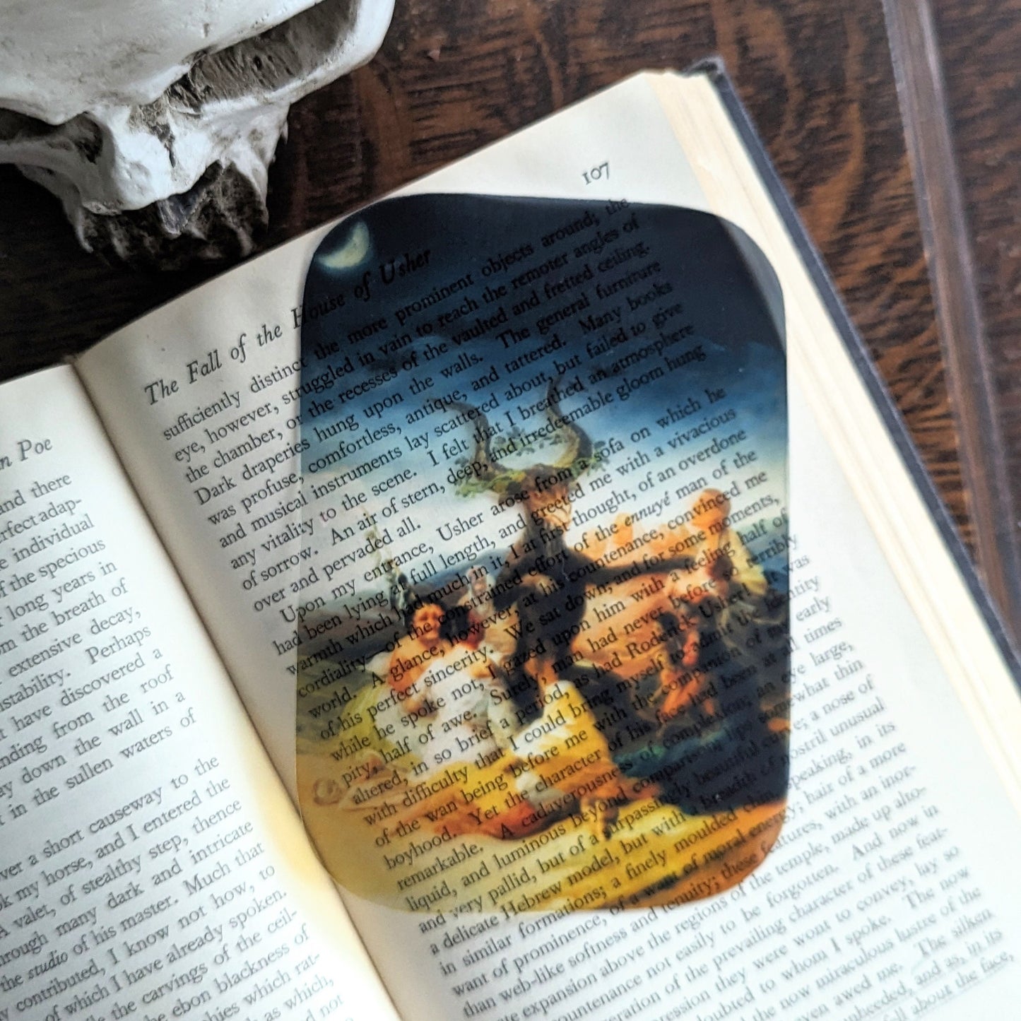 Clear Bookmark Vintage Painting Witches Sabbath Francisco Goya Dark Academia Goth Gothic Book Reader Lover Gift Handmade