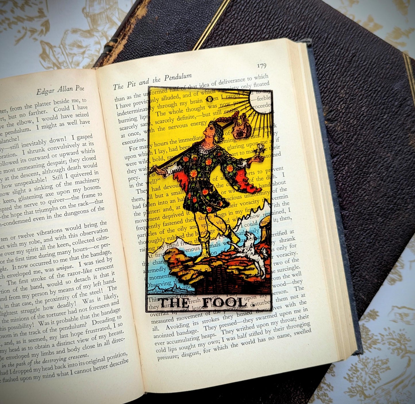 Clear Bookmark The Fool Tarot Card Witch Witchcraft Goth Gothic Halloween Horror Creepy Handmade Artist Book Reader Lover Gift