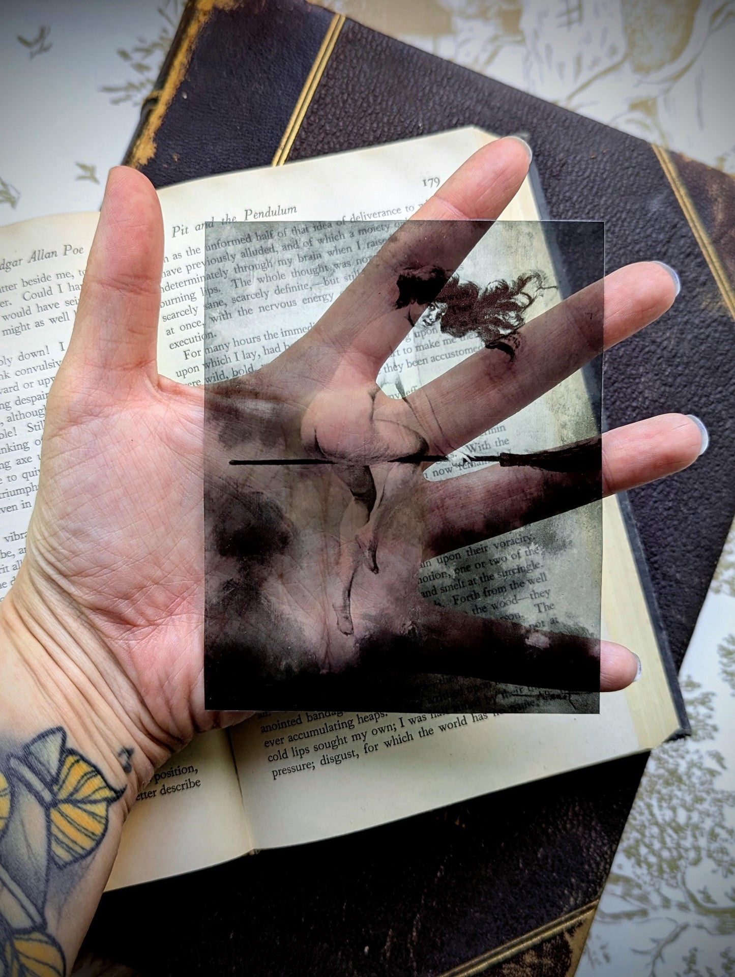 Clear Bookmark Vintage Painting Witch On Her Broom Albert Penot Moody Gloomy Gothic Dark Academia Book Reader Lover Gift Handmade