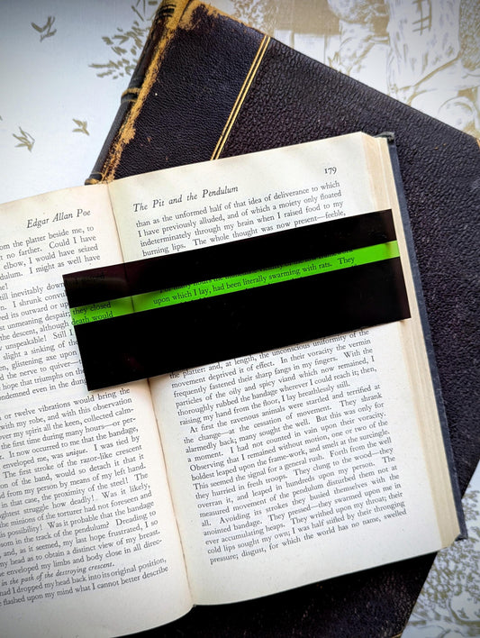 Clear Bookmark Reading Guide Highlight Strip Dyslexia ADHD ADD Helpful Handmade Artist Book Club Reader Lover Gift