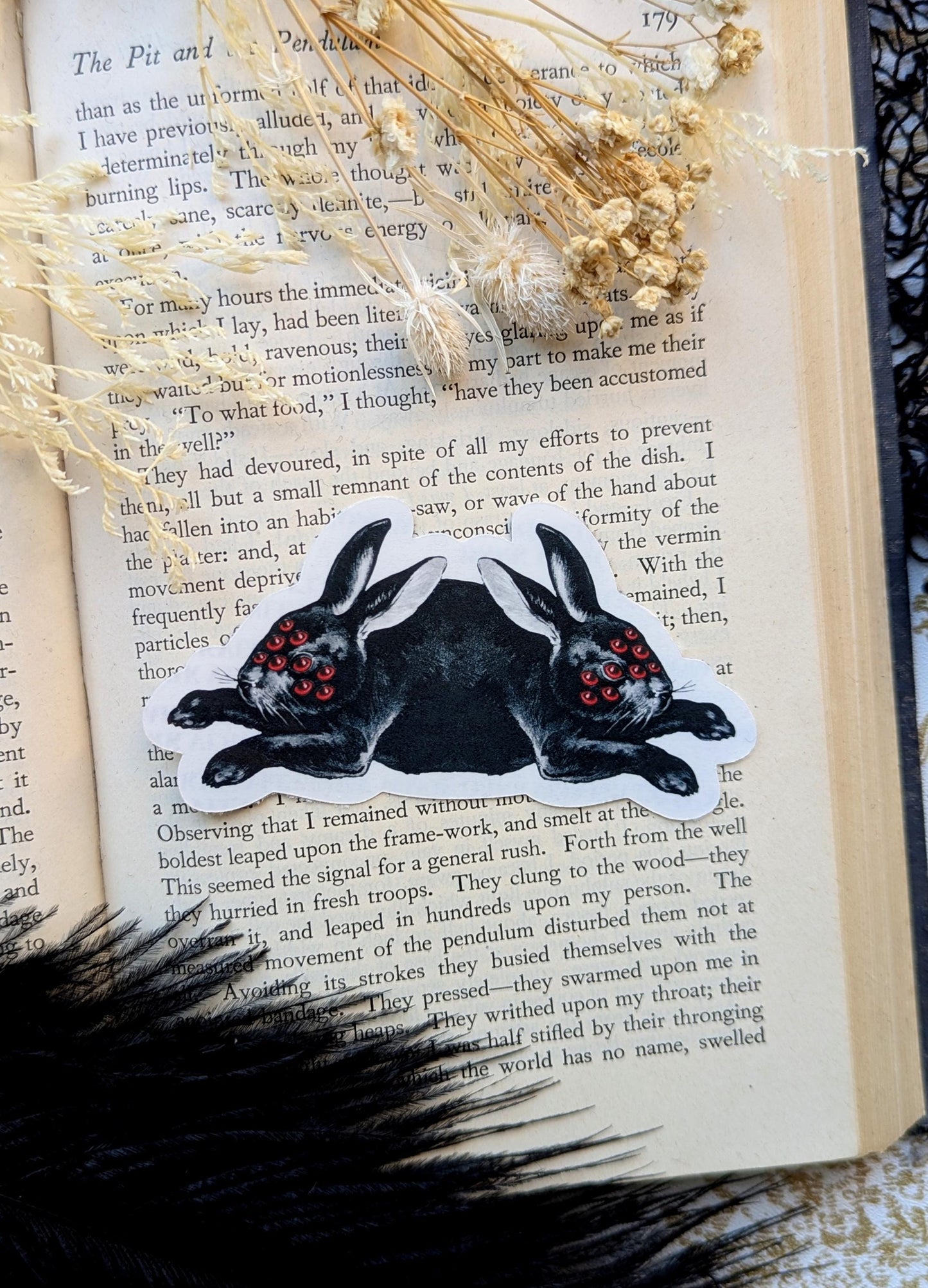 Vinyl Waterproof Sticker Goth Rainbow Pastel Bats Gothic Creepy Witch Witchcraft Occult Satanic Horror Halloween Weird Dark Odd