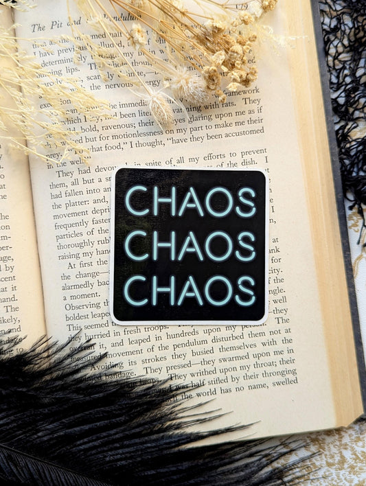 Vinyl Waterproof Sticker Chaos Chaos Chaos Neon Sign Sex Work Positive Support Nonbinary No Gender Fluid