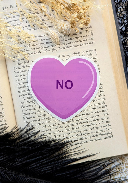 Vinyl Waterproof Sticker Hydroflask Water Bottle Laptop No Candy Hearts Valentines Galentines Valloween Honest Strong Snarky Rude Sassy Gift