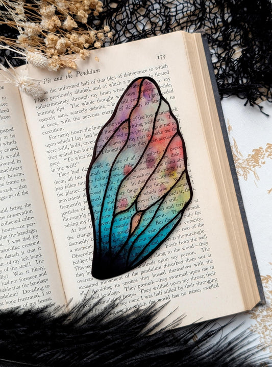Clear Bookmark Fairy Faerie Pixie Wing Pretty Goth Dark Academia Fairycore Cottagecore Fantasy Sci-Fi Book Reader Lover Gift
