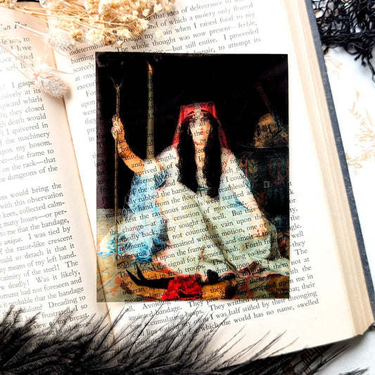 Clear Bookmark Vintage Painting The Sorceress Georges Merle Witchcraft Occult Handmade Artist Book Reader Lover Gift
