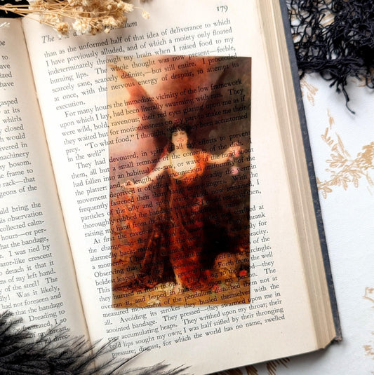 Clear Bookmark Vintage Painting Madame Satan Seduction Georges Fould Devil Horror Goth Gothic Handmade Artist Book Reader Lover Gift