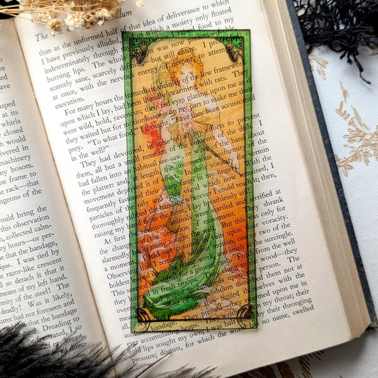 Clear Bookmark Alphonse Maria Mucha Spring 1900 French Art Nouveau Gift Dark Academia Handmade Artist Book Reader Gift